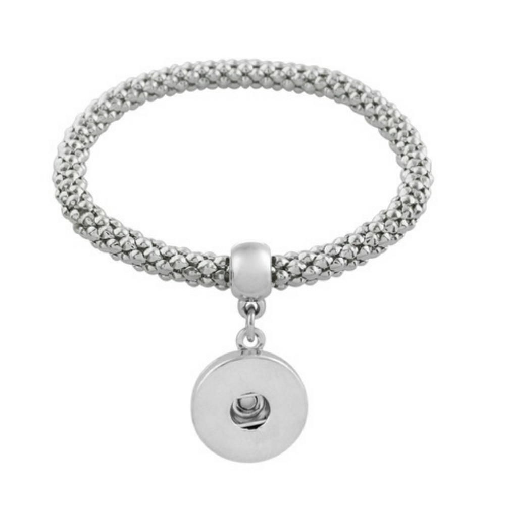 Silver Bracelet with 1 free surprise botton